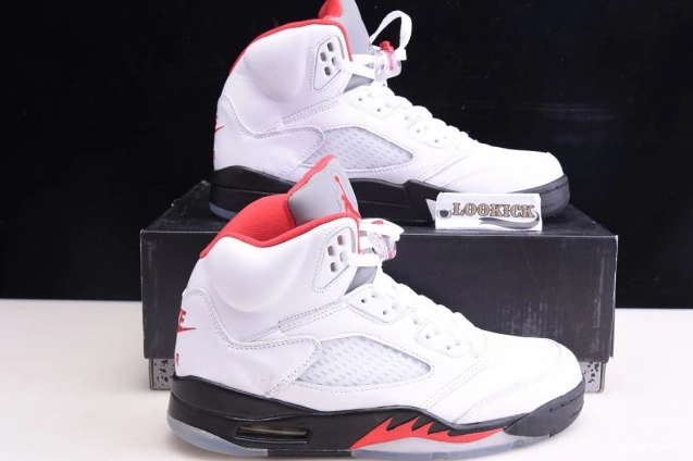 Air DA1911-102 5 Fire Tongue (2020) Jordan Retro Silver Red 0811